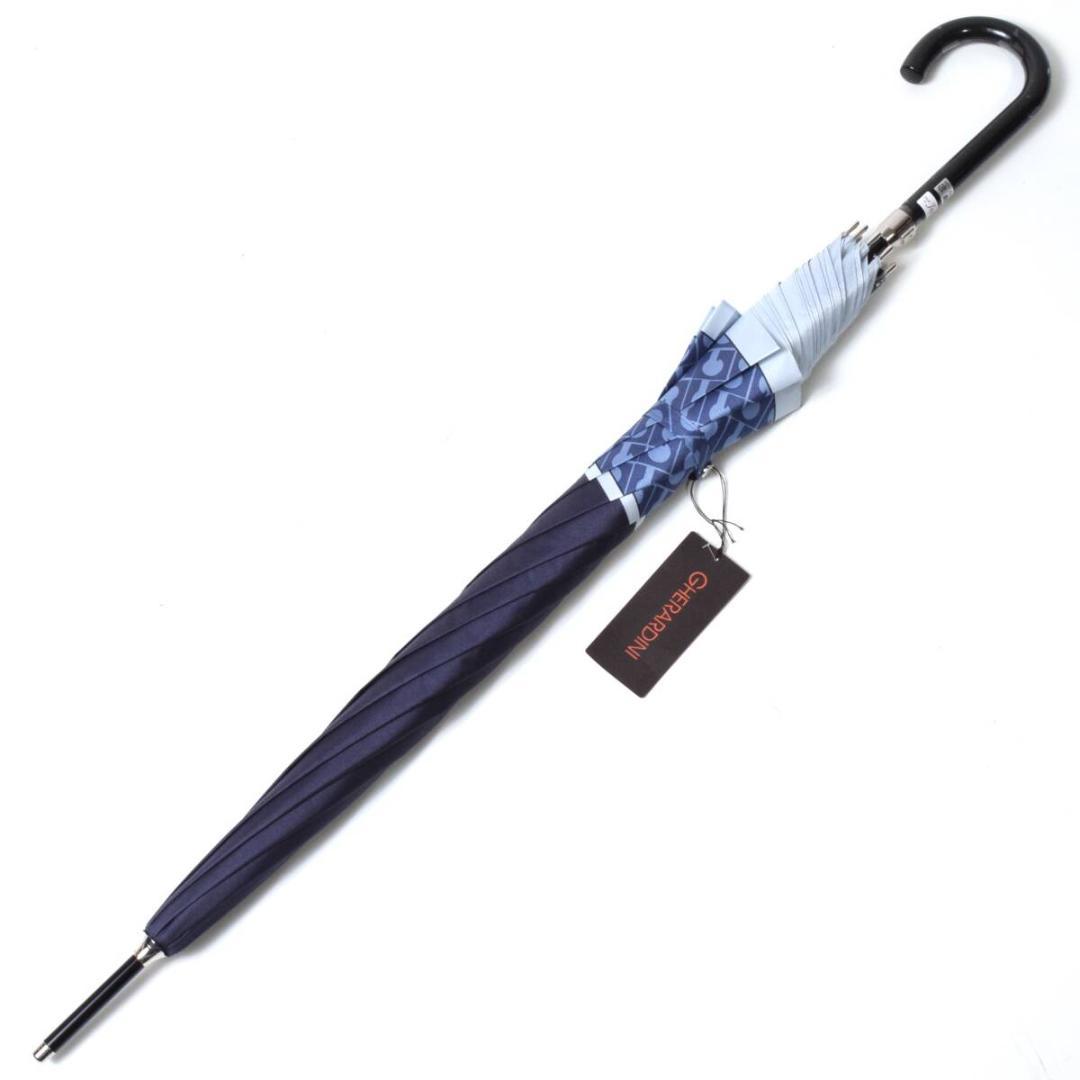 未使用 ゲラルディーニ 傘 モノグラム バイカラー 8本骨 雨傘 耐風 日本製