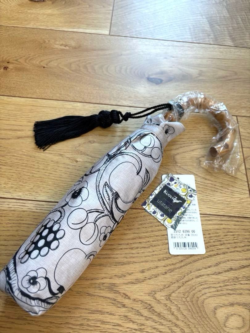 utatane×Kuovi 100％完全遮光日傘 折りたたみ　パラティッシ柄