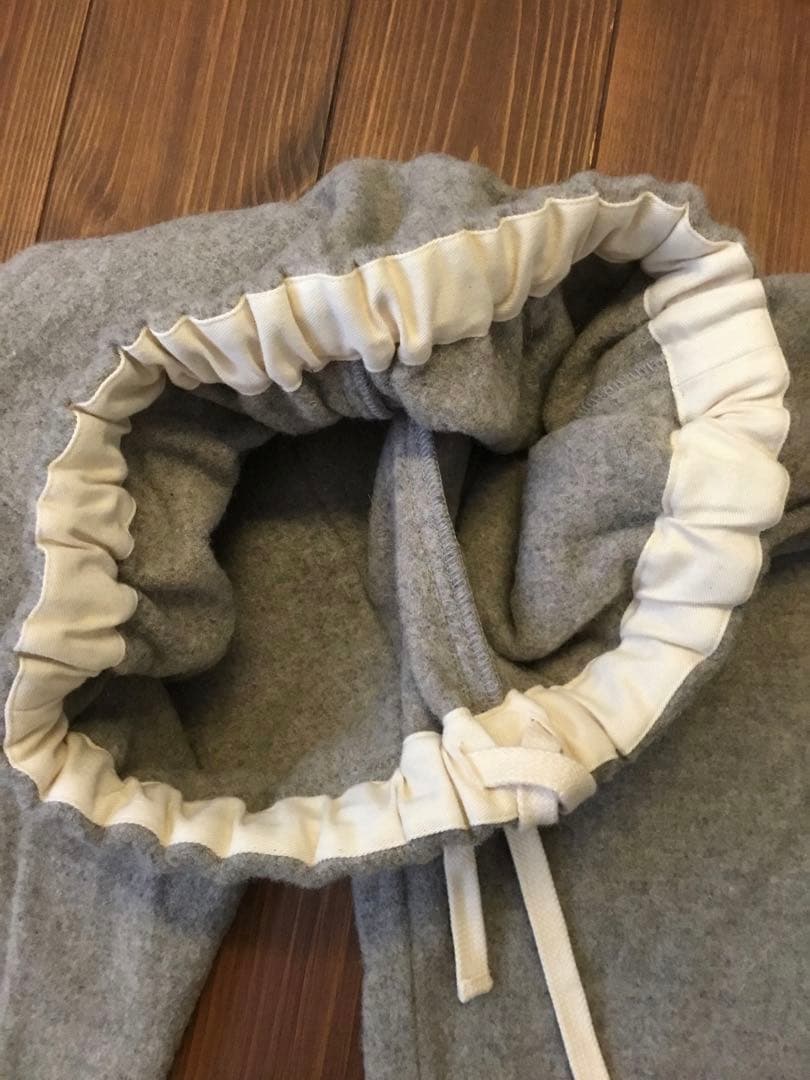 専用HUIS×尾州◆縮絨ウールフランネルイージーワークパンツ507◆ライトグレー