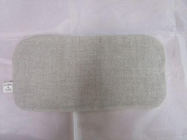 コーラル＆タスク「メガネと目の刺繍」ポーチ（リネン裏地・天ジッパー付） N91