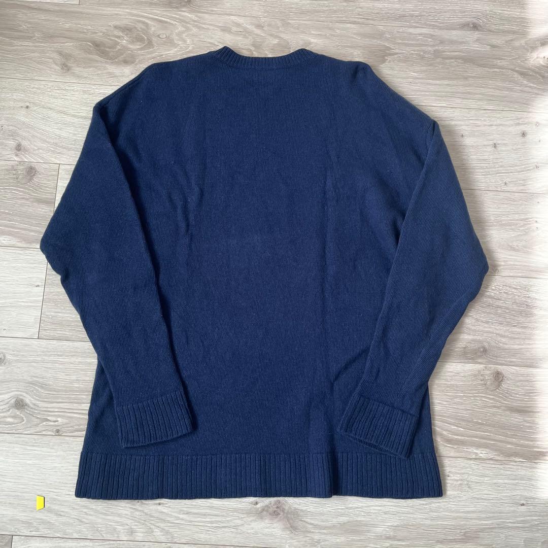 LOEWE ロエベ アナグラム刺繍 ウールニット ネイビー イタリア製