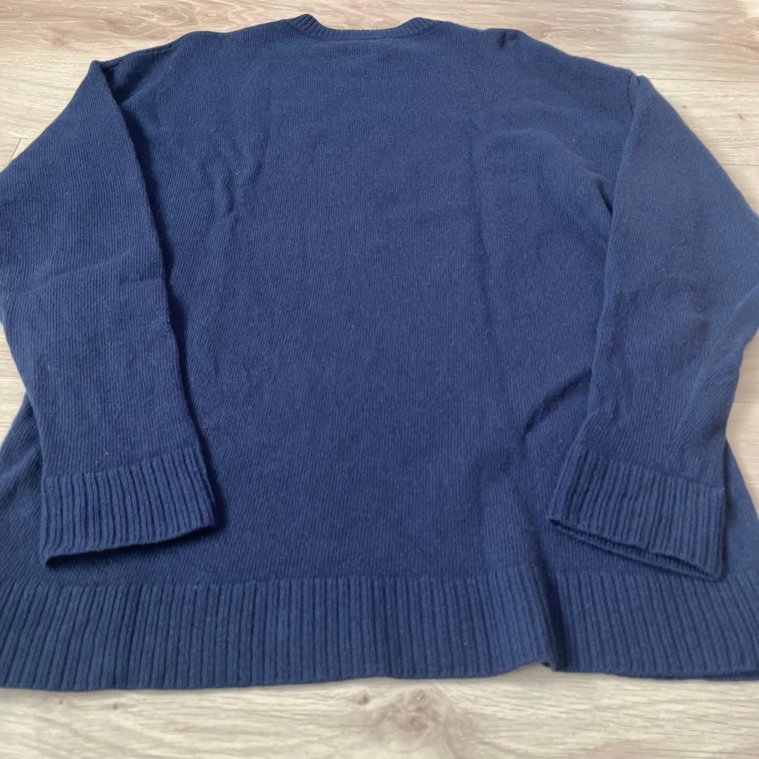 LOEWE ロエベ アナグラム刺繍 ウールニット ネイビー イタリア製