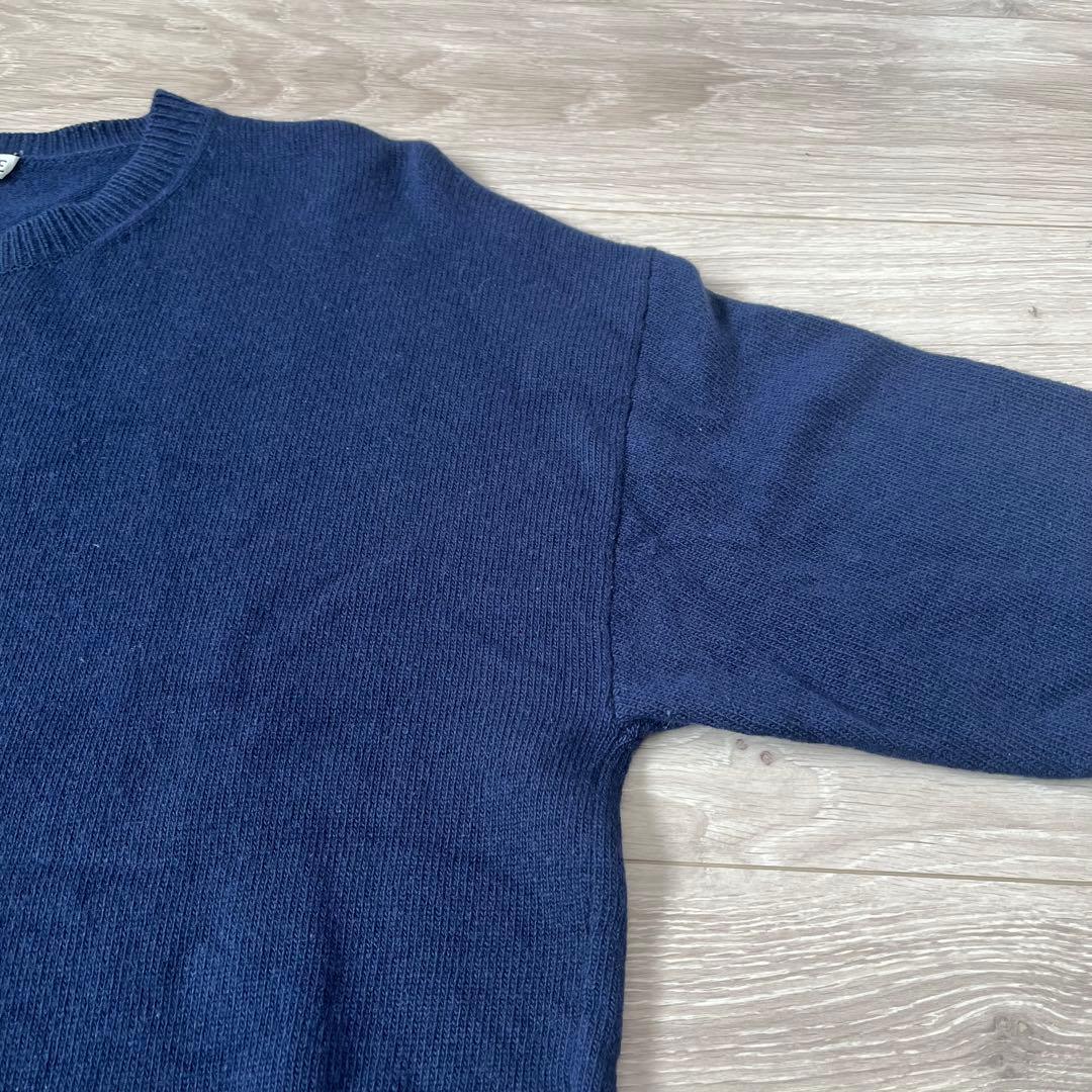 LOEWE ロエベ アナグラム刺繍 ウールニット ネイビー イタリア製