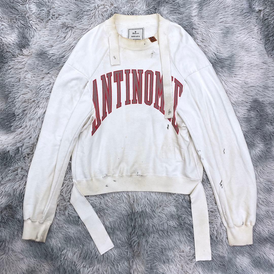 22AW ミハラヤスヒロ ビンテージ加工スウェット ドッキング襤褸