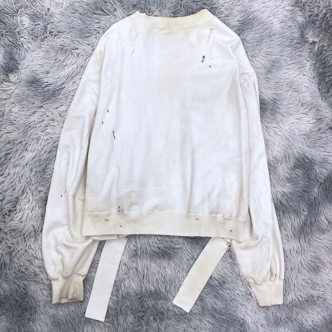 22AW ミハラヤスヒロ ビンテージ加工スウェット ドッキング襤褸