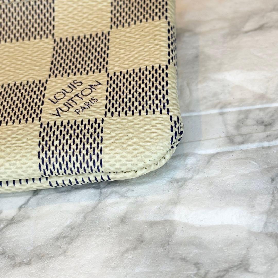 ルイヴィトン LV ポシェット クレ 小銭入れ ケース ダミエアズール