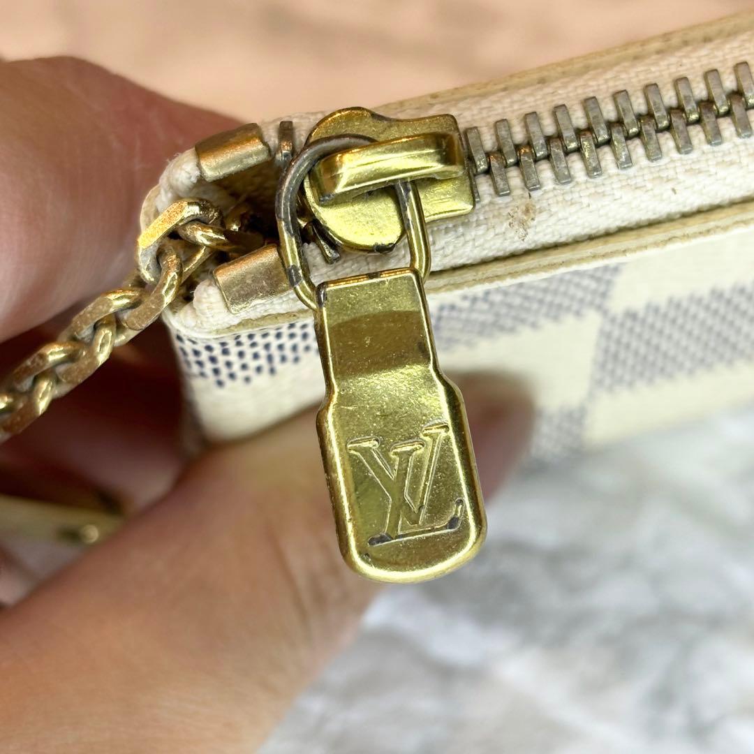 ルイヴィトン LV ポシェット クレ 小銭入れ ケース ダミエアズール