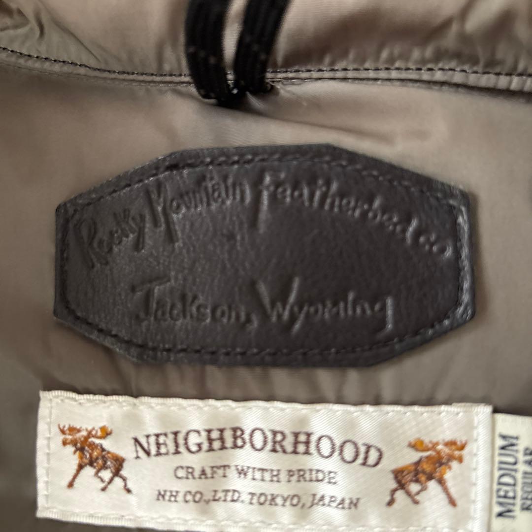 NEIGHBORHOOD ブラック ダウンベスト ロッキーマウンテンコラボ