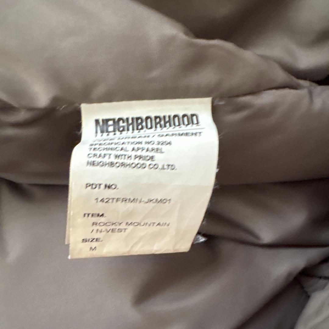 NEIGHBORHOOD ブラック ダウンベスト ロッキーマウンテンコラボ