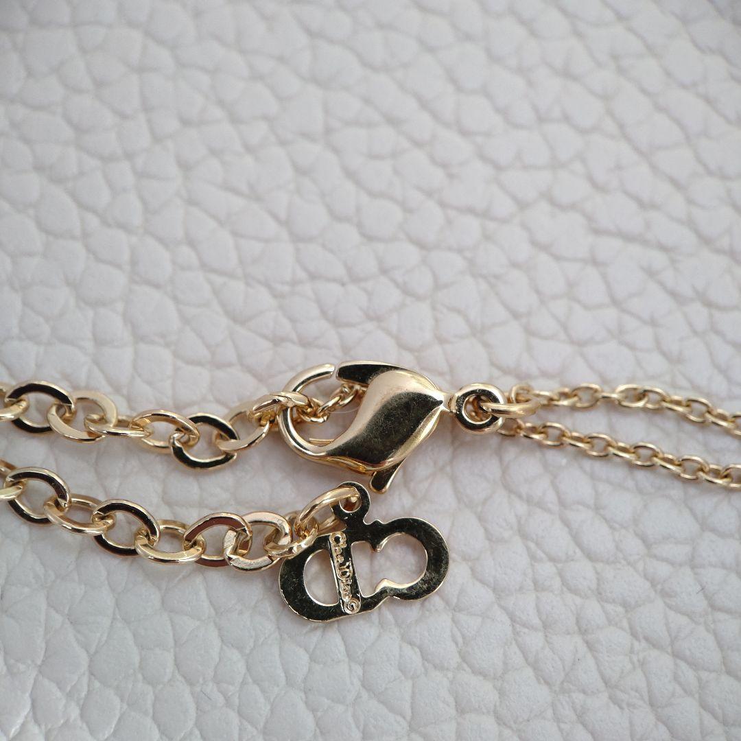 ＊ご成約済＊Christian DiorラインストーンCDロゴネックレス ハート