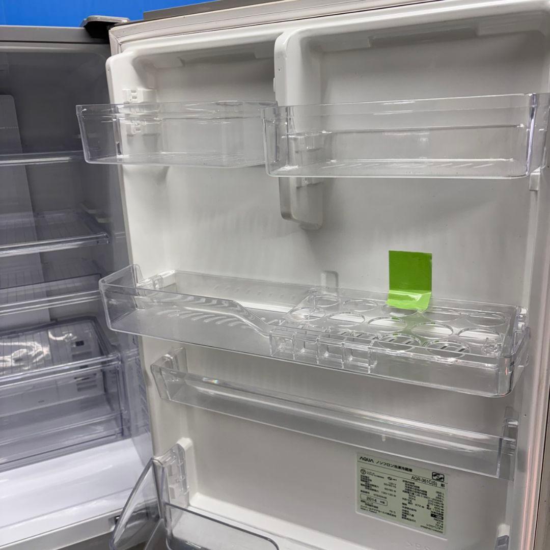 658 関東配送無料　東京発　大型冷蔵庫　右開き　300Ｌ強　家庭用　シルバー