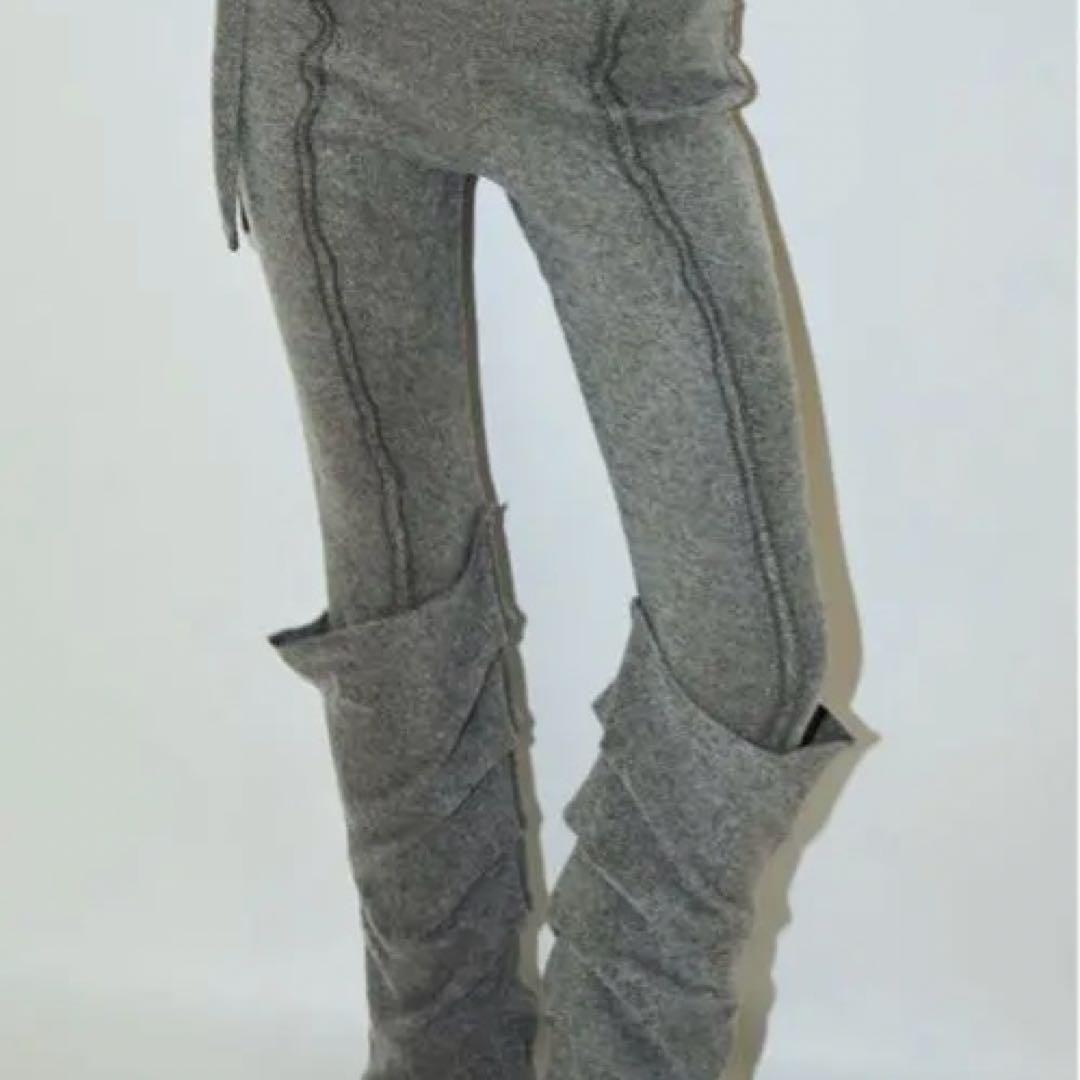 viavanda tuck knit pants ニット　パンツ　グレー