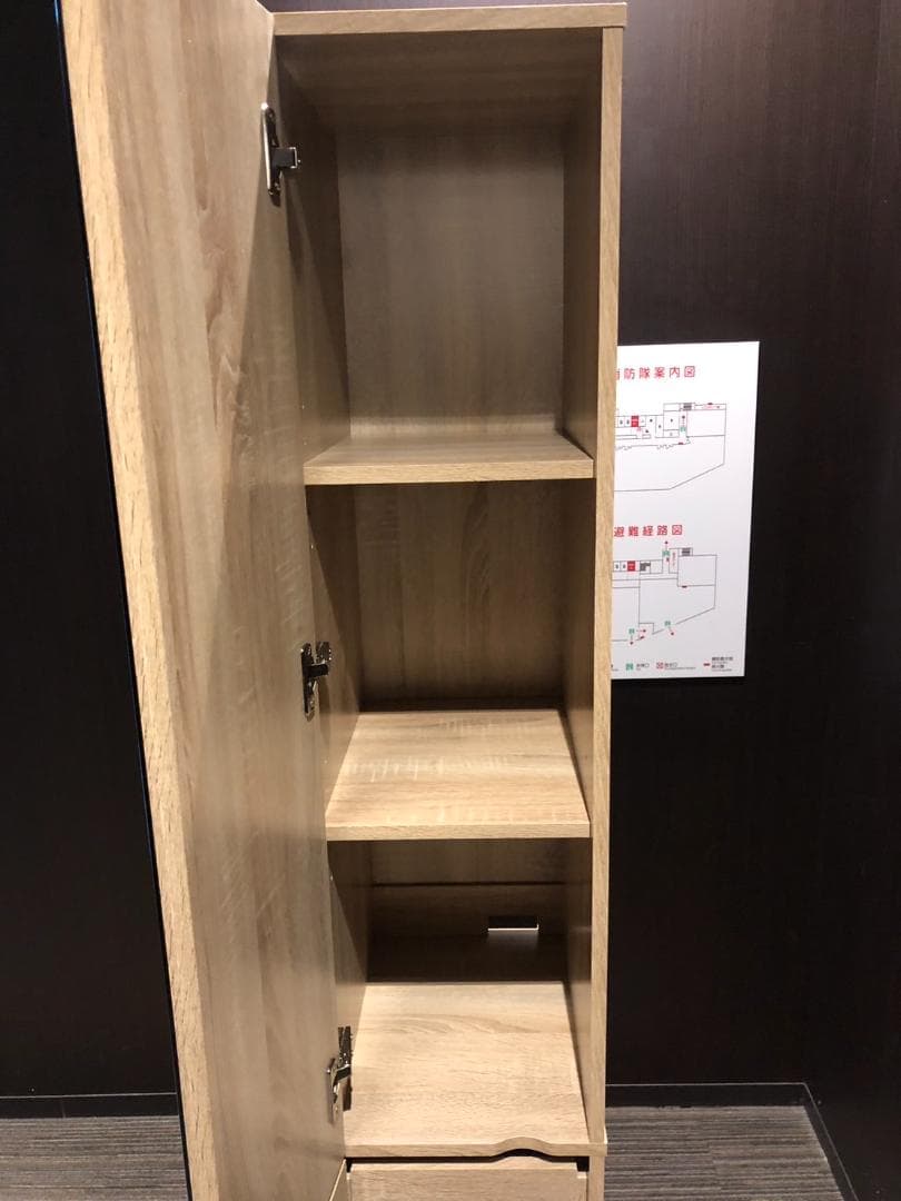 【展示品・未使用品】【福岡市限定】ミラー付き隙間収納 全身ミラー 収納棚