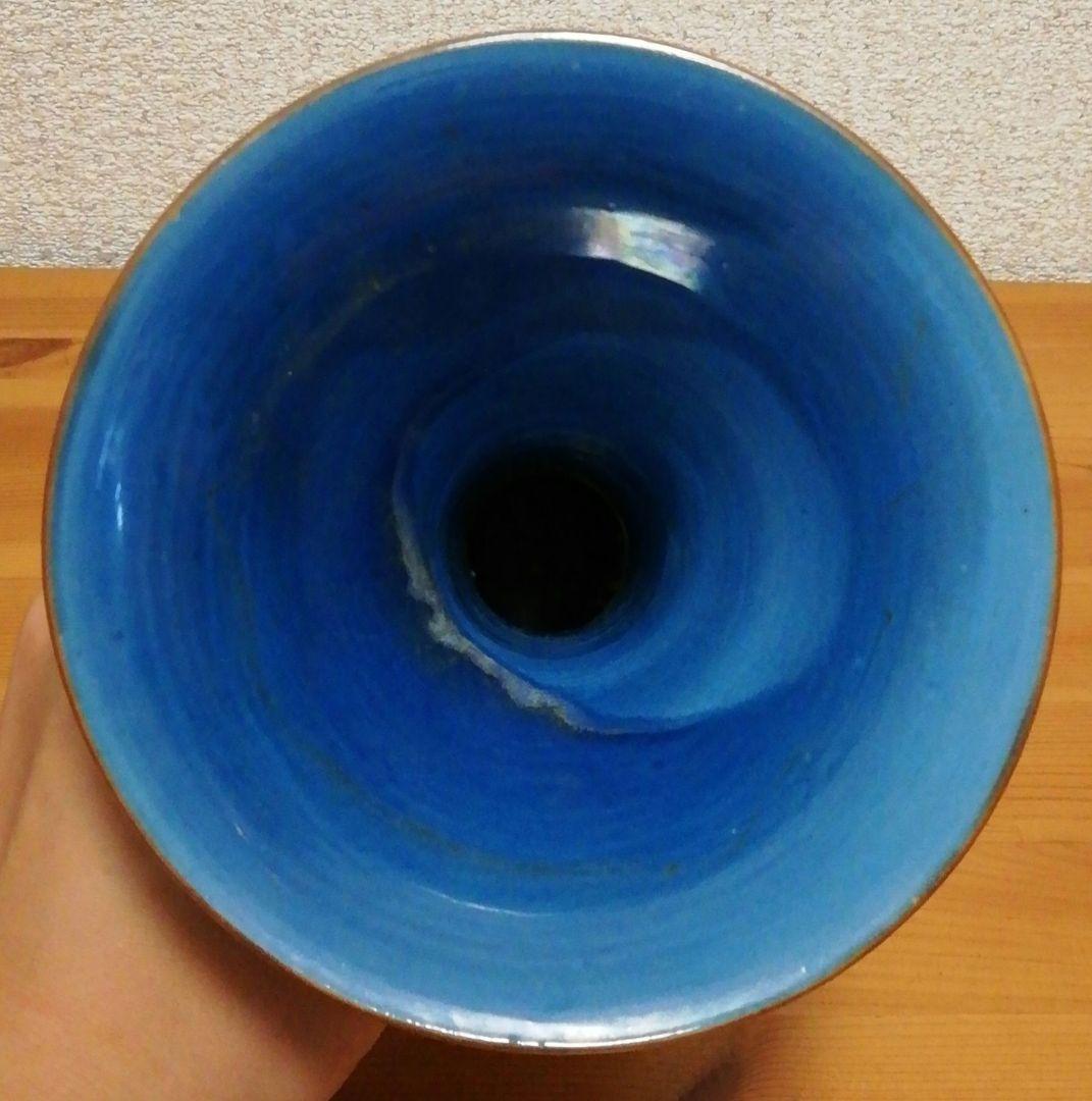 川瀬竹春作　南蛮写　花器　花入　共箱　花瓶