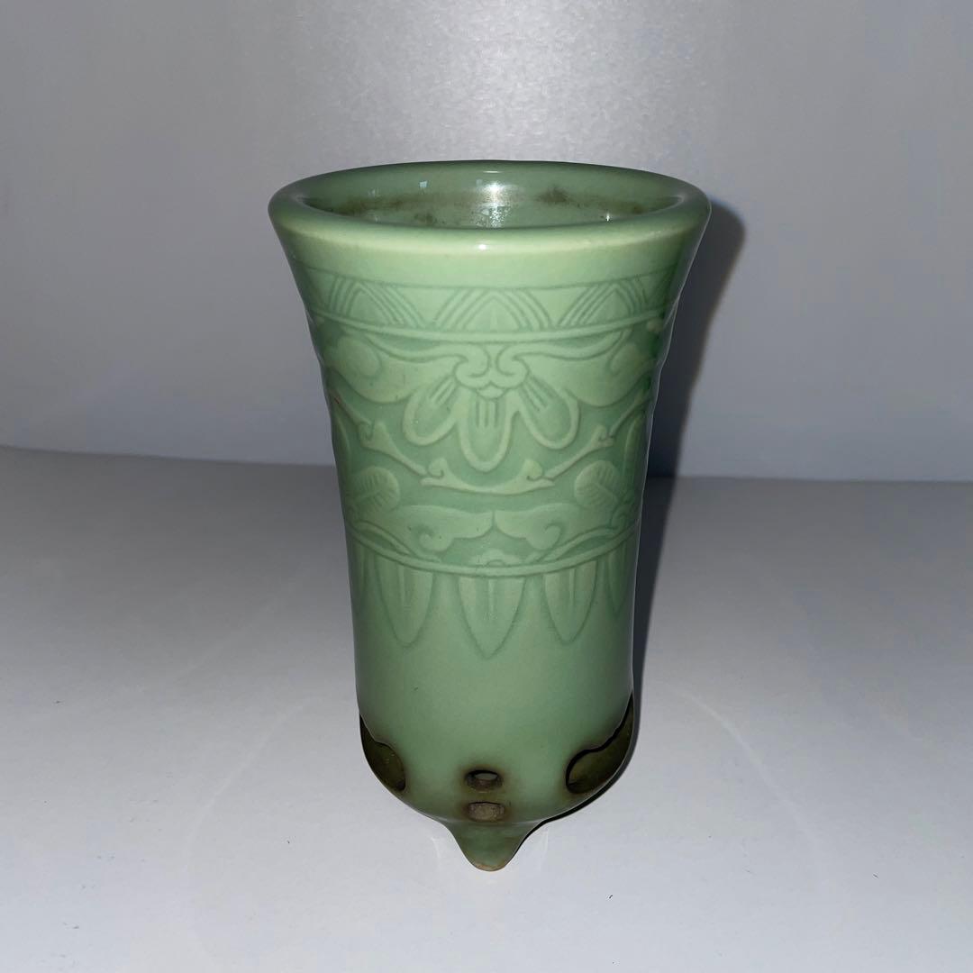 青磁鉢　植木鉢　蘭鉢