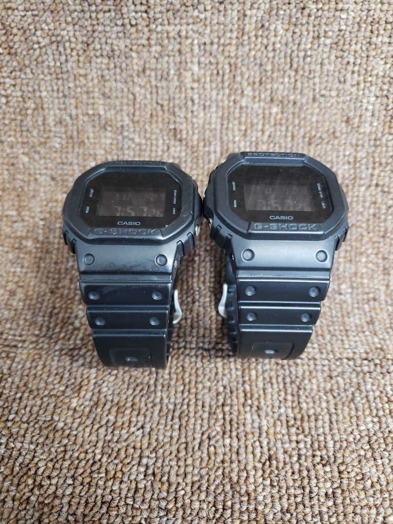 2本セットCASIO DW-5600BB 正常稼働品 G-SHOCK Gショック