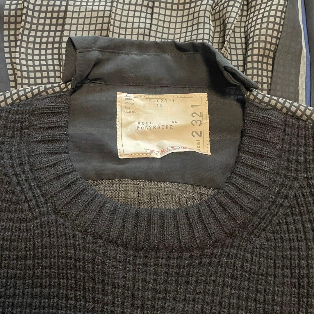 sacai ドッキングウールニットワンピース2321 size 1
