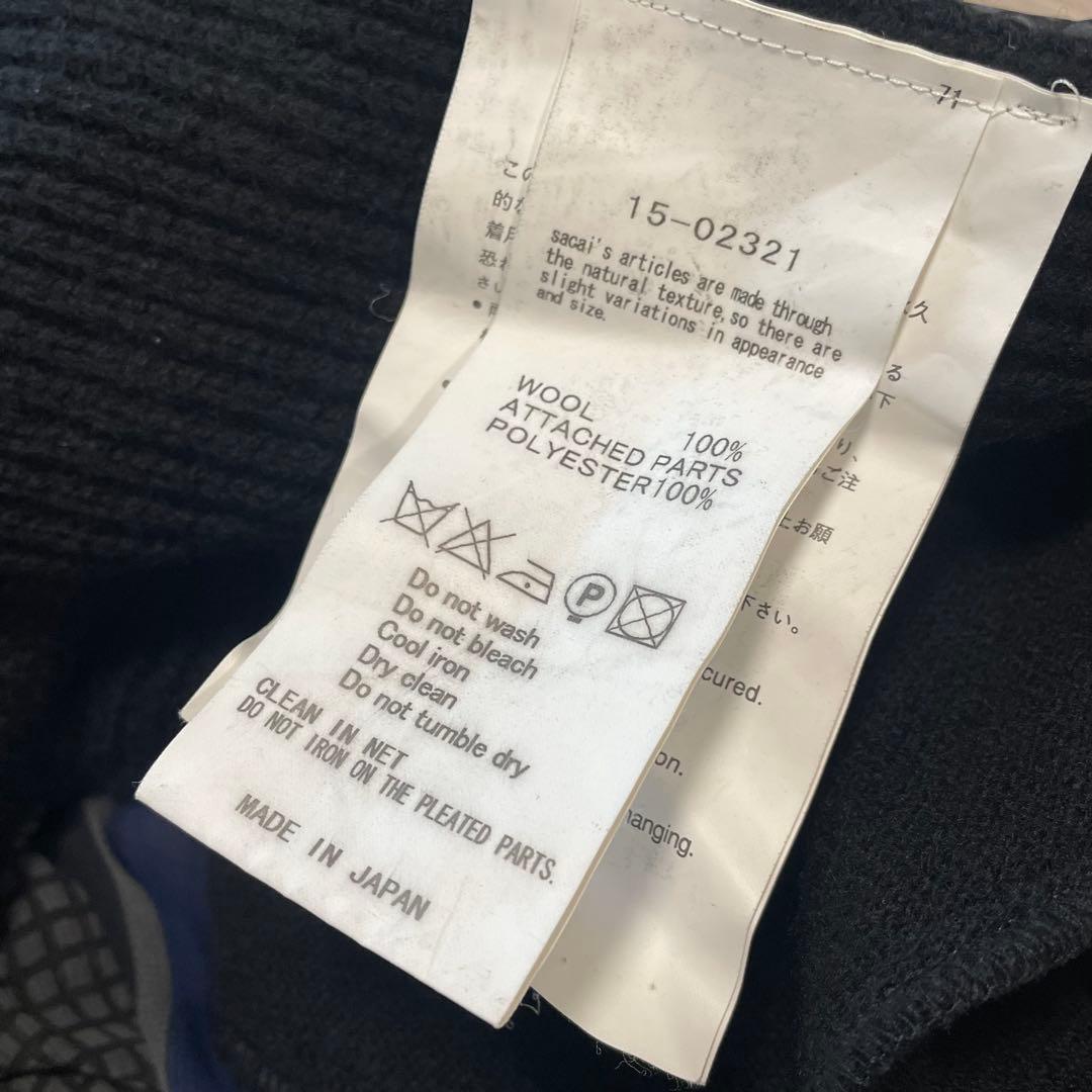sacai ドッキングウールニットワンピース2321 size 1