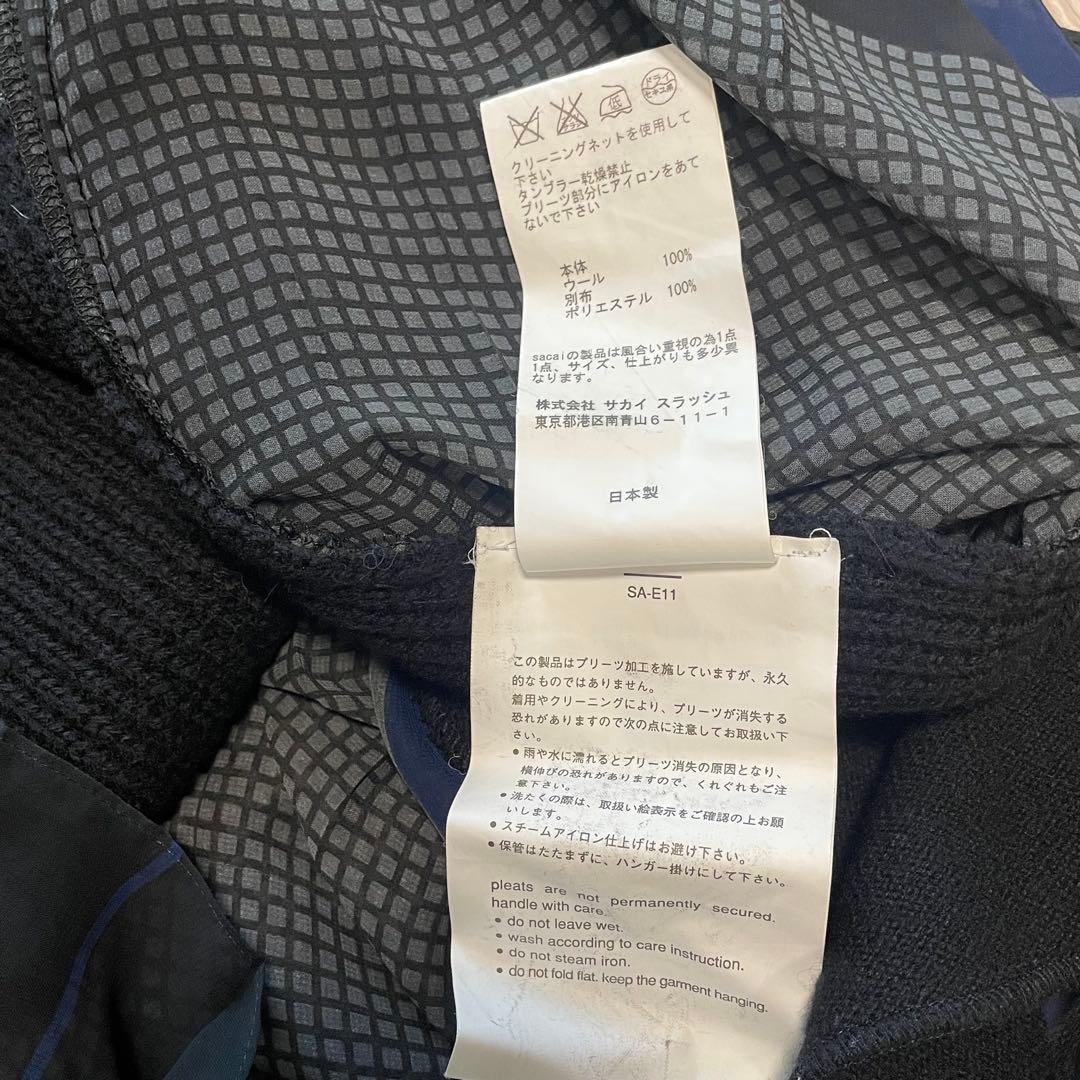 sacai ドッキングウールニットワンピース2321 size 1