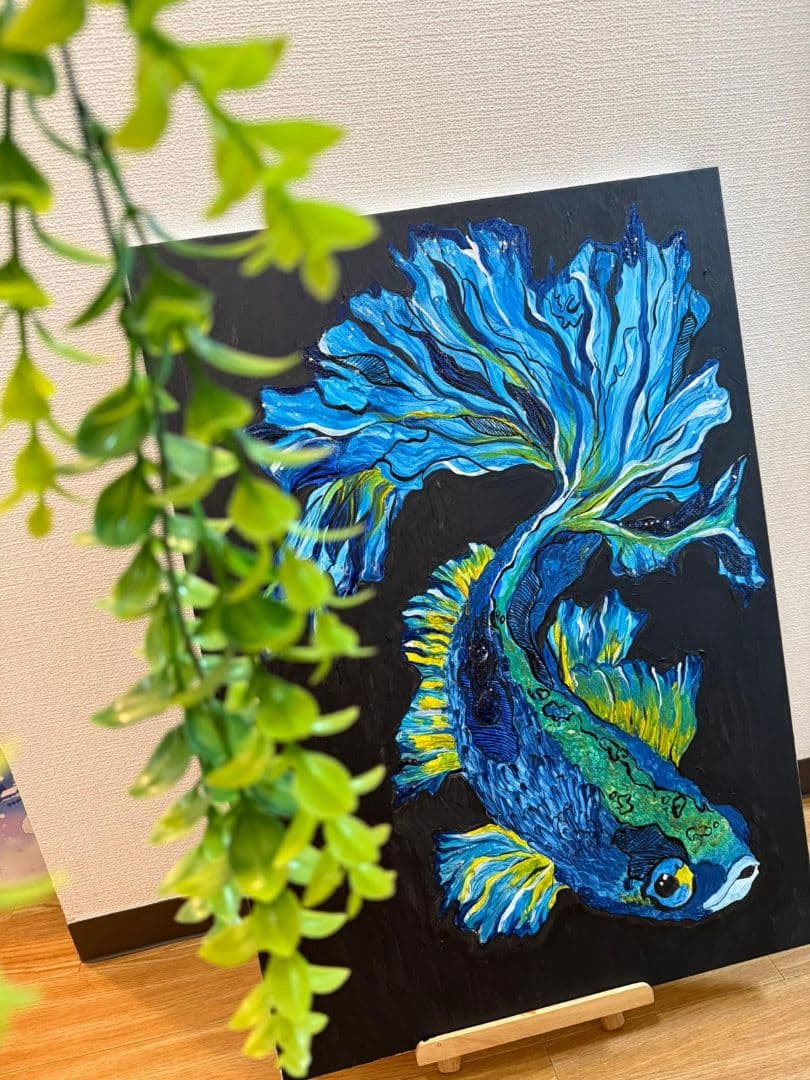 金魚のアクリルアート 大きめ