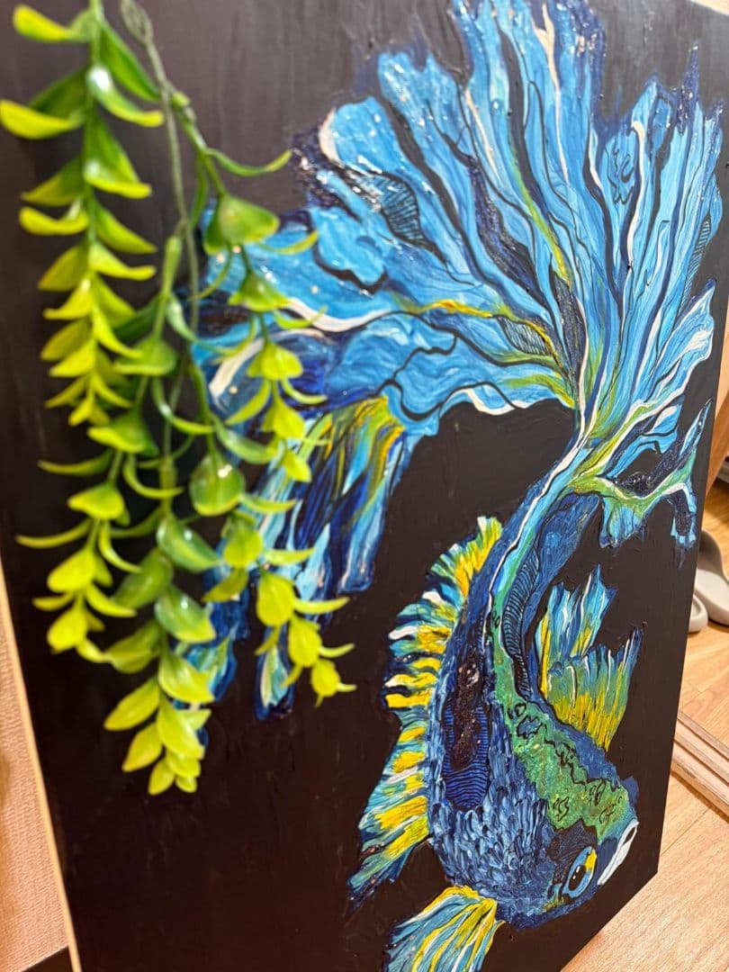 金魚のアクリルアート 大きめ