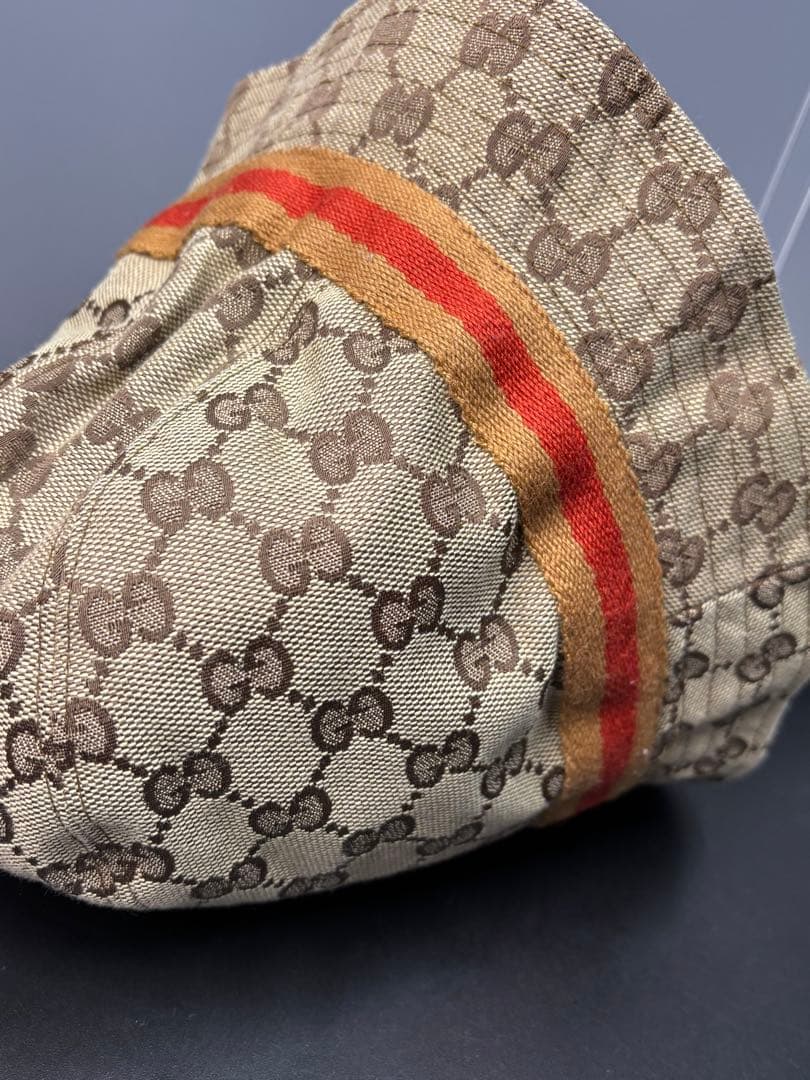 Gucci バケットハット ベージュ GGパターン 裏起毛 キャンバス グッチ