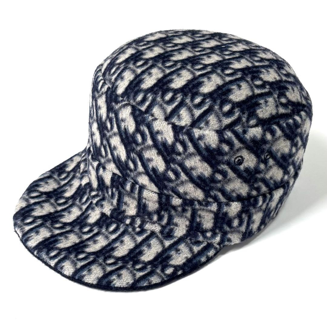 美品 DIOR オブリーク リバーシブルキャップ 56 キャスケット ウール