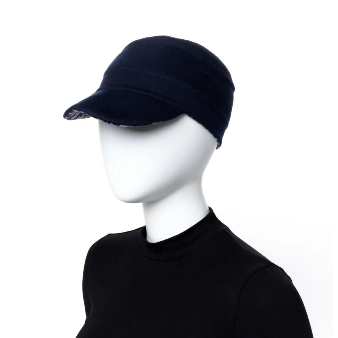 美品 DIOR オブリーク リバーシブルキャップ 56 キャスケット ウール