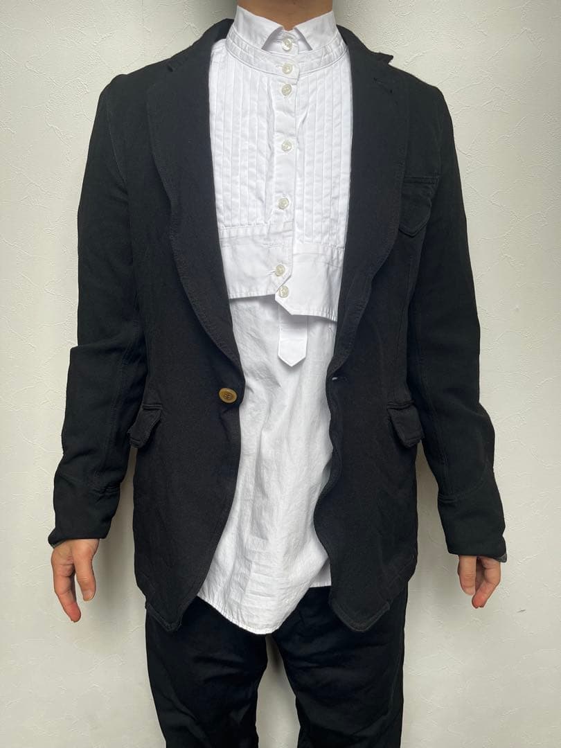 コムデギャルソンオムプリュス　garcon plus 黒ジャケット　ポリ縮絨