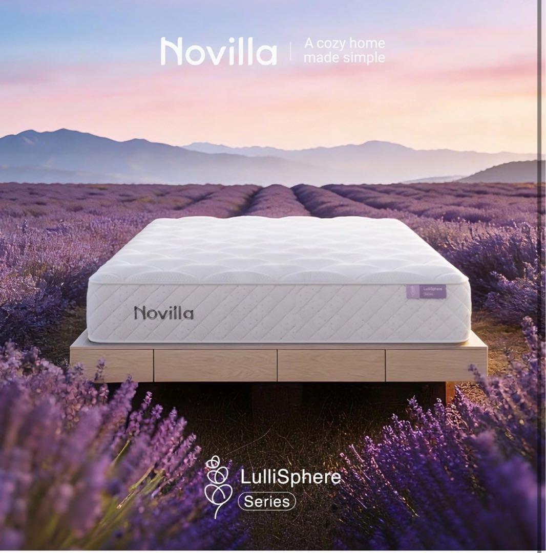 マットレス セミダブル 天然ラベンダー生地 安眠を促す 硬めコイル 高反発