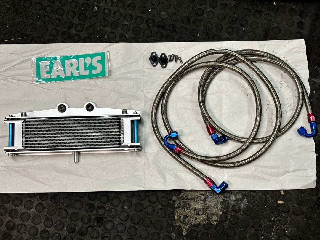 Active オイルクーラー9段 メッシュホース フィッティング XJR400