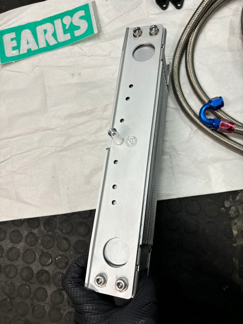 Active オイルクーラー9段 メッシュホース フィッティング XJR400