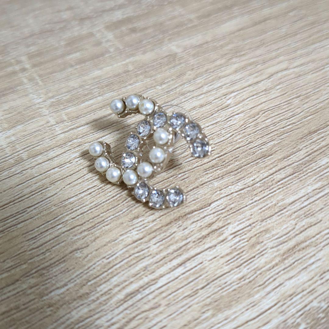 【美品】シャネル CCロゴ パール ピアス片耳