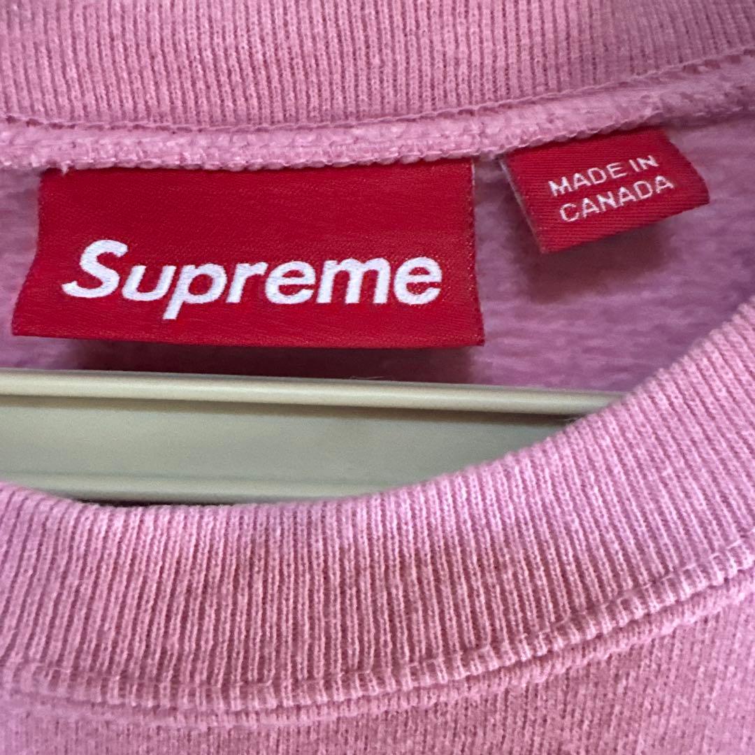 Supreme small box logo crewneck ピンク　M