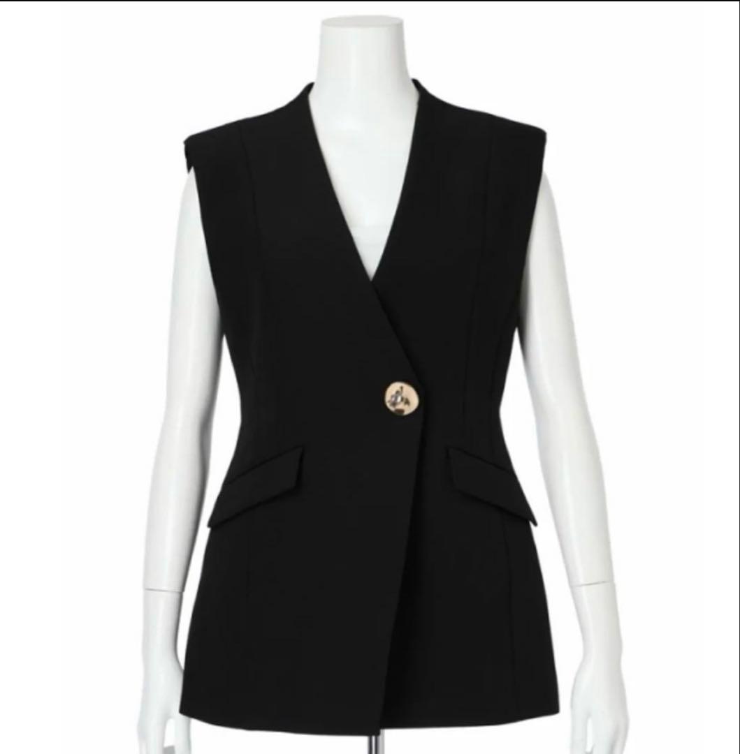 Arpege storyブローチ付ノーカラージレ