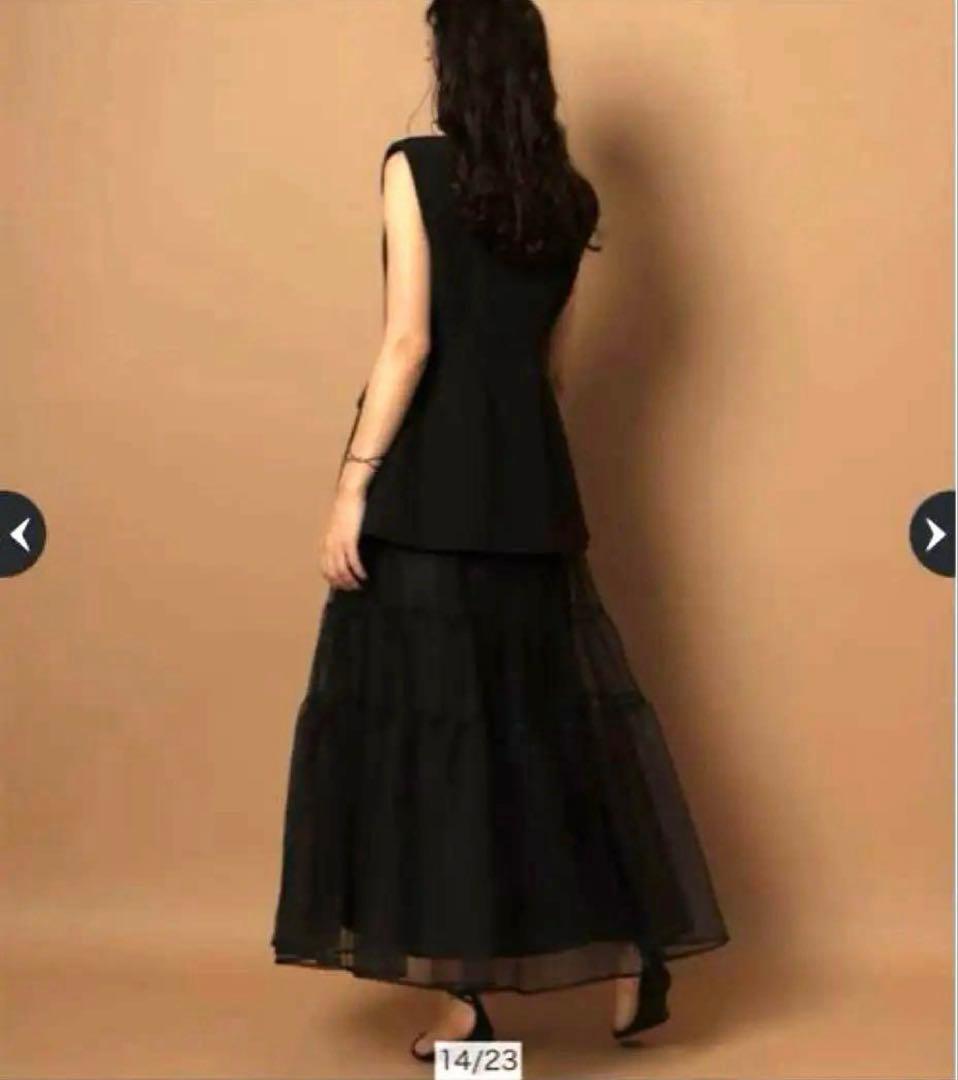 Arpege storyブローチ付ノーカラージレ