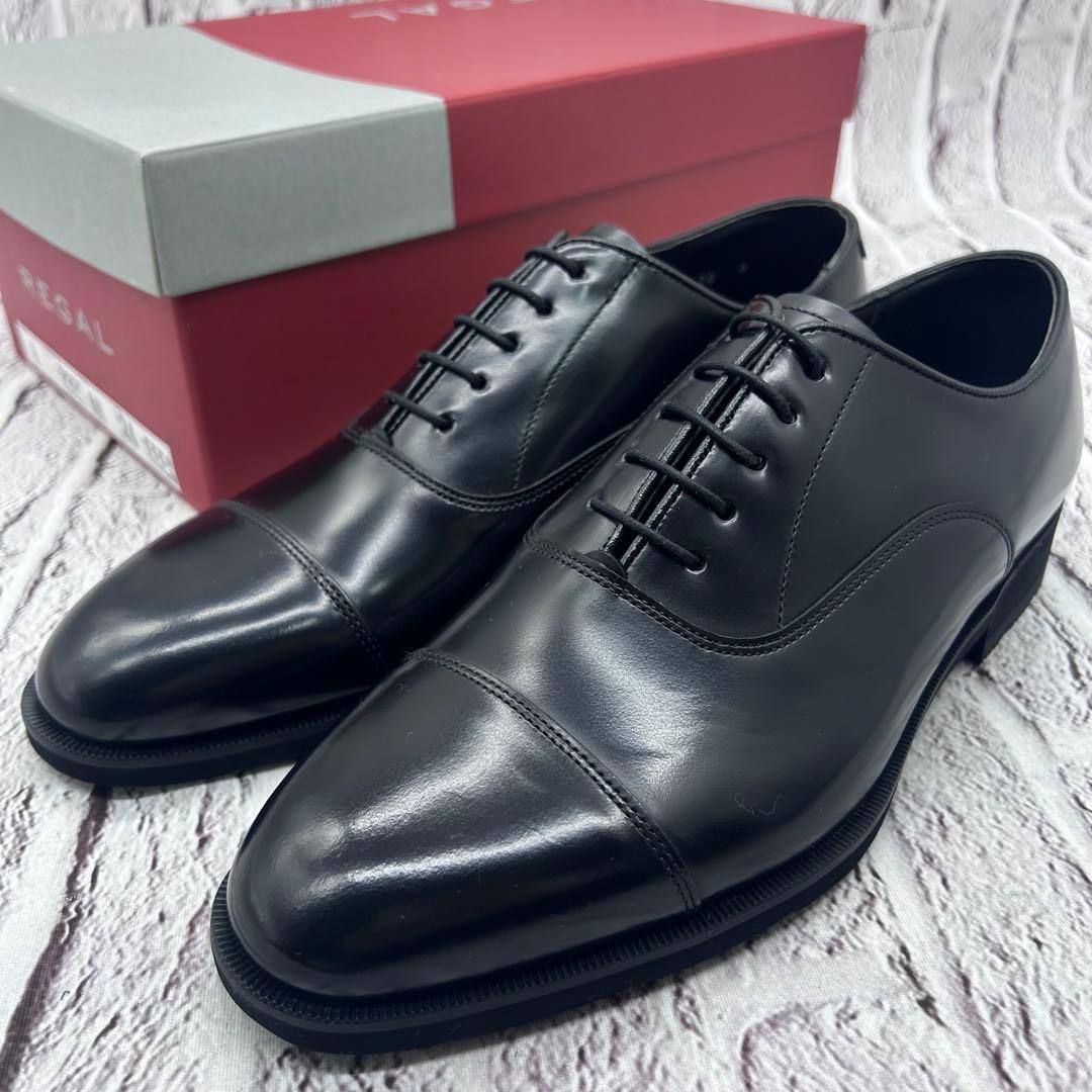 【未使用】REGAL ビジネスシューズ ストレートチップ 革靴 幅広 軽量 本革