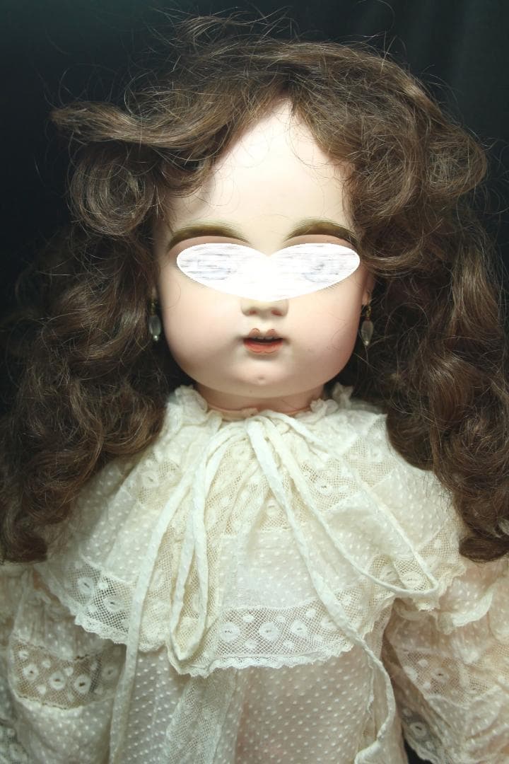 ◎大きな子に 内径 約38.5cm　人毛　ビンテージ ウィッグ　ビスクドールに