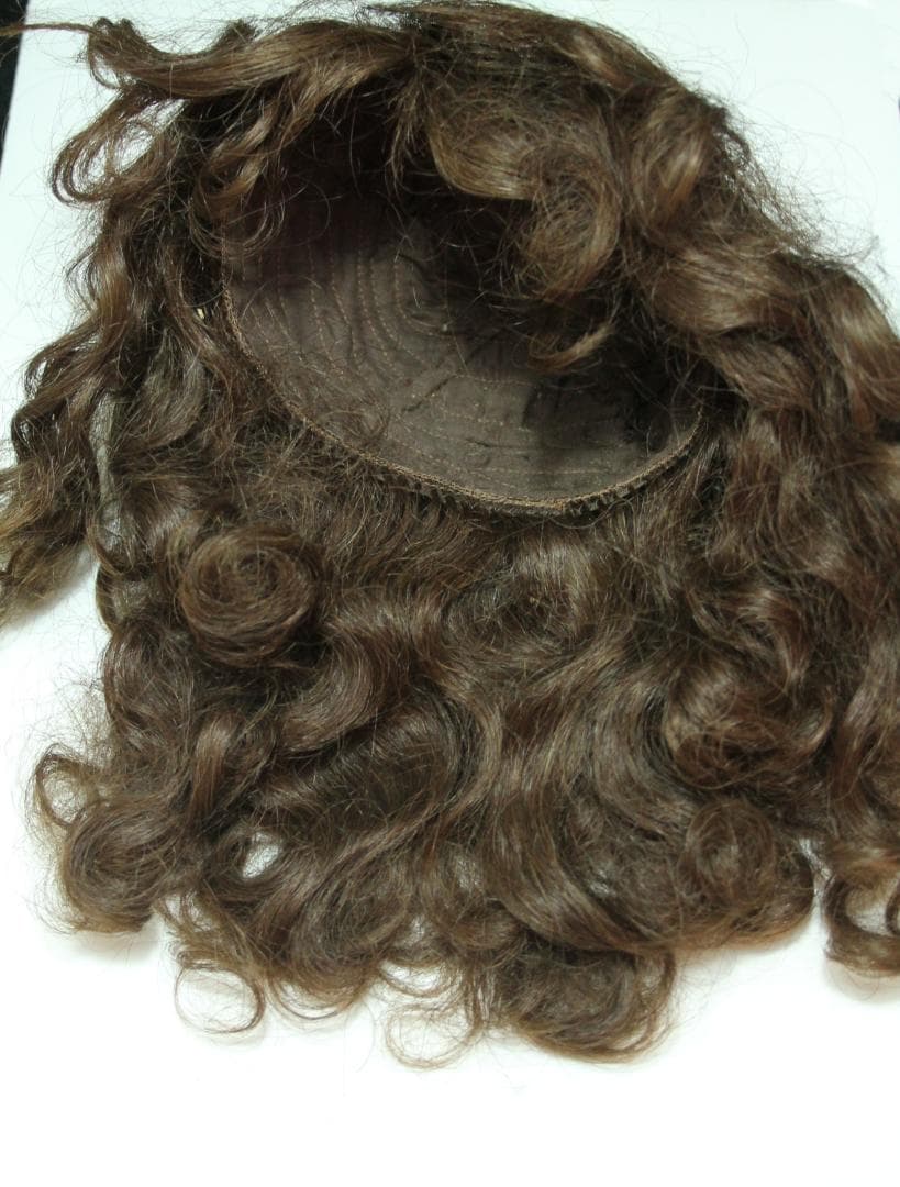 ◎大きな子に 内径 約38.5cm　人毛　ビンテージ ウィッグ　ビスクドールに