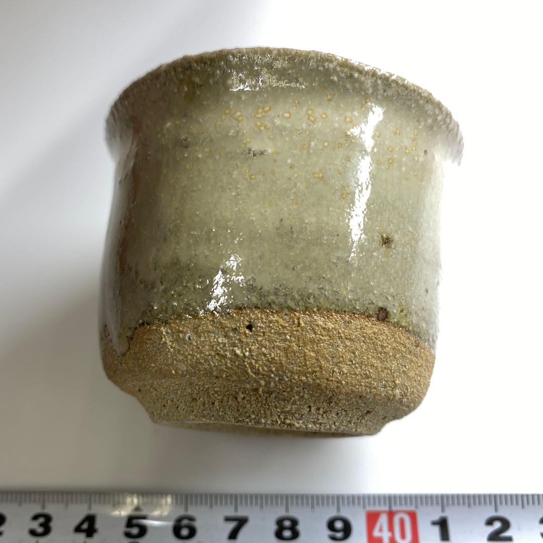 西岡小十　班唐津ぐい呑　共箱　最大口径6.8㎝　東Y7-0221☆1Fタトヒサ