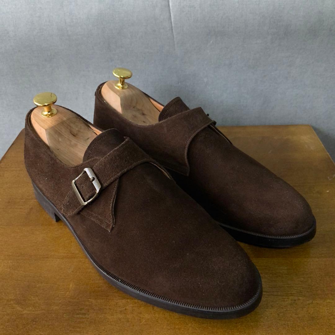 REGALリーガル ブラウンスエード シングルモンク シューズ 25.5cm