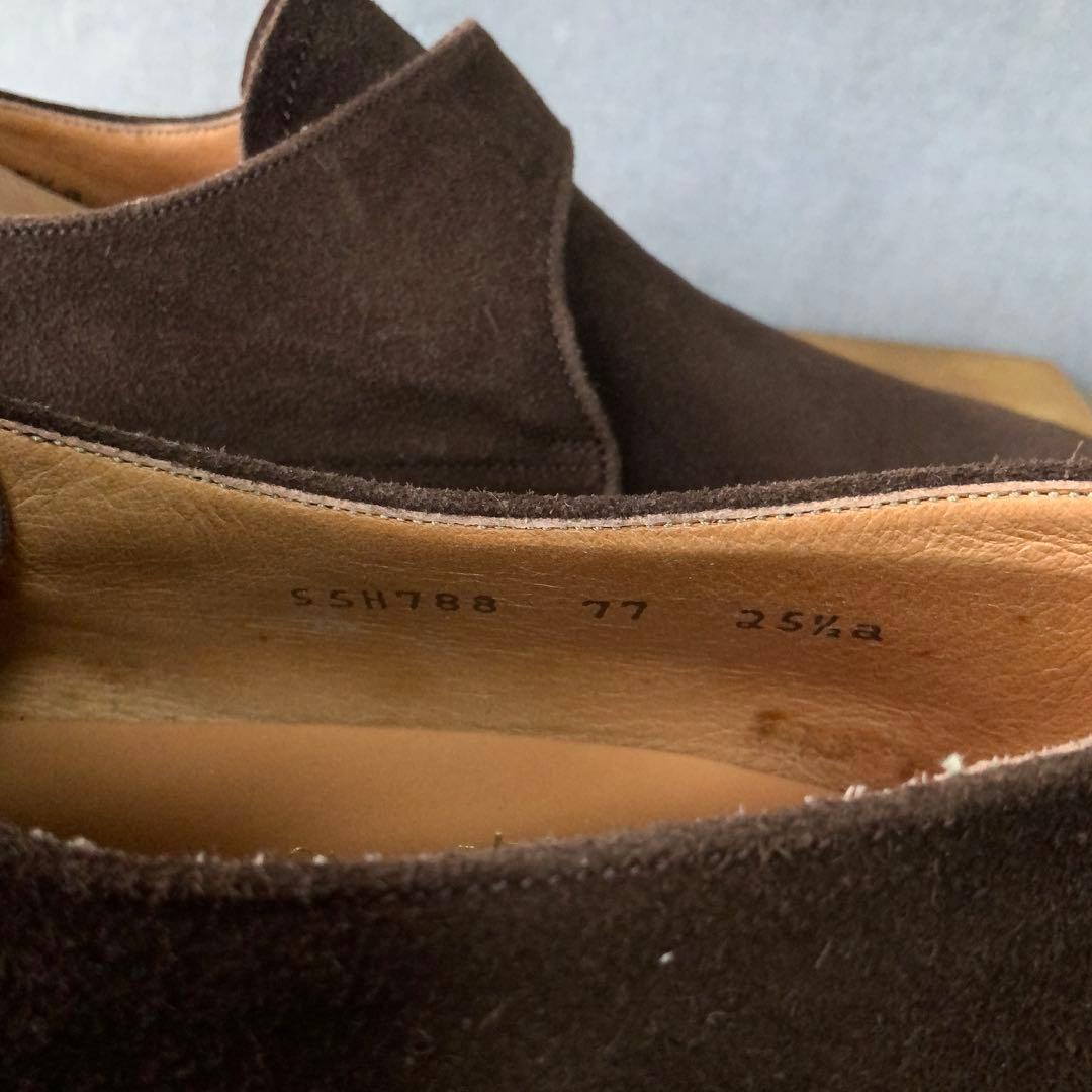 REGALリーガル ブラウンスエード シングルモンク シューズ 25.5cm