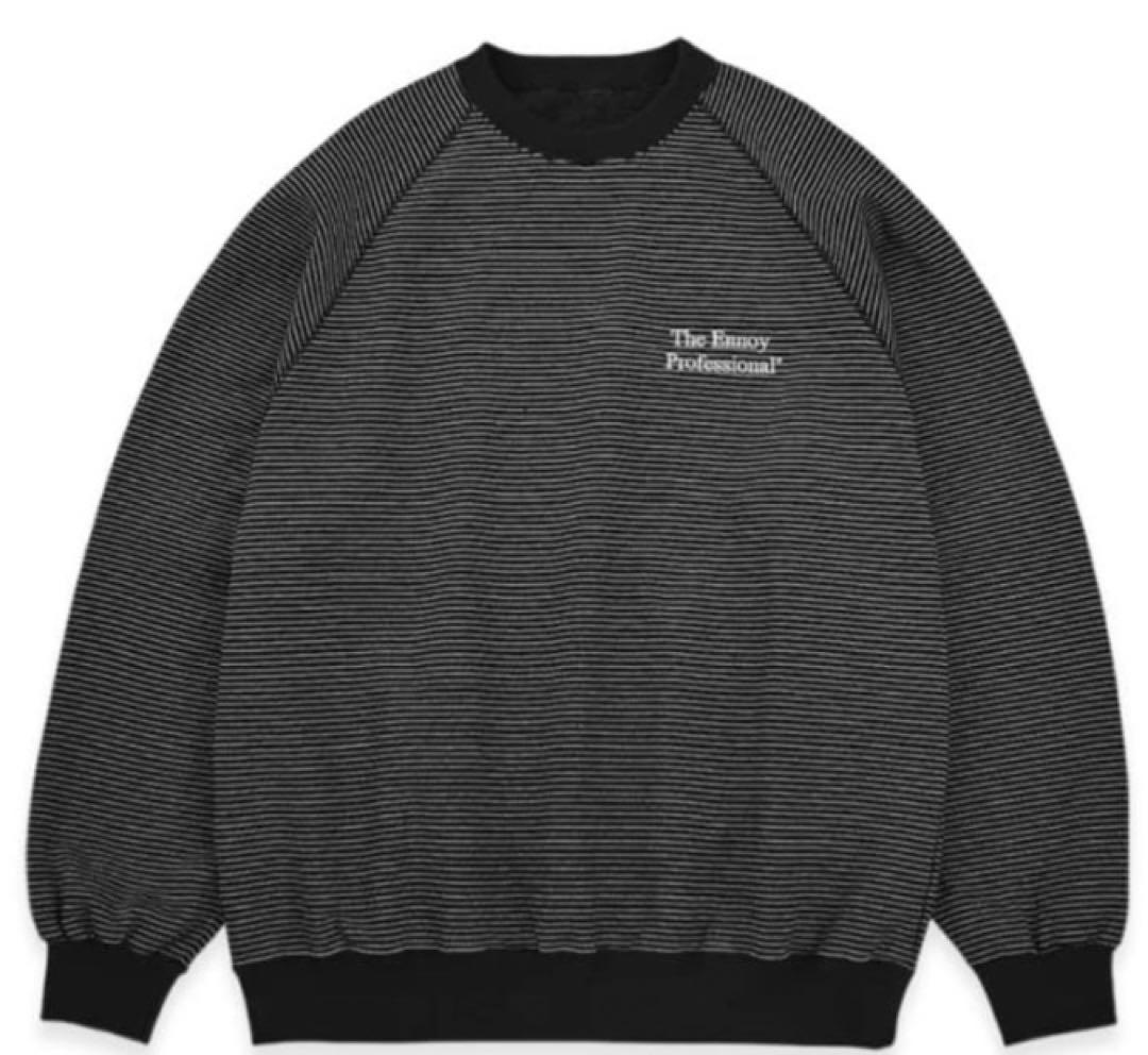 ennoy ENNOYエンノイBORDER CREW NECK SWEAT XL