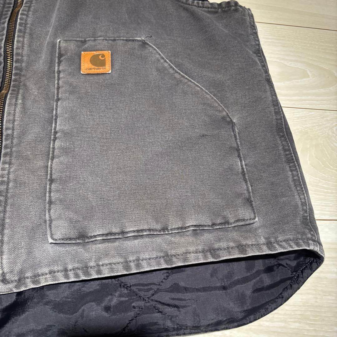 【希少グレー・Lサイズ】カーハート ダックベスト V02 029 メキシコ製