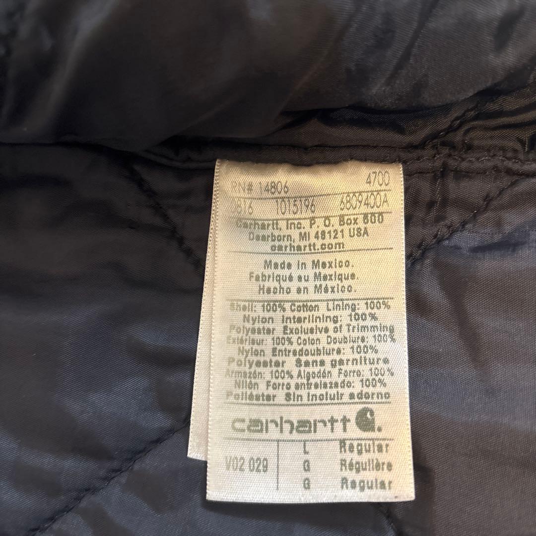 【希少グレー・Lサイズ】カーハート ダックベスト V02 029 メキシコ製