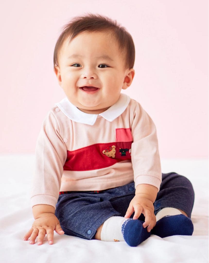 ファミリア　新品　現行品　カバーオール　ロンパース　出産祝い　ユニセックス