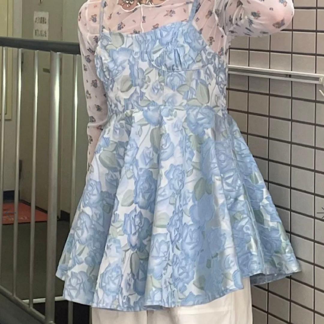 POPPY ジャガードフレアキャミチュニック