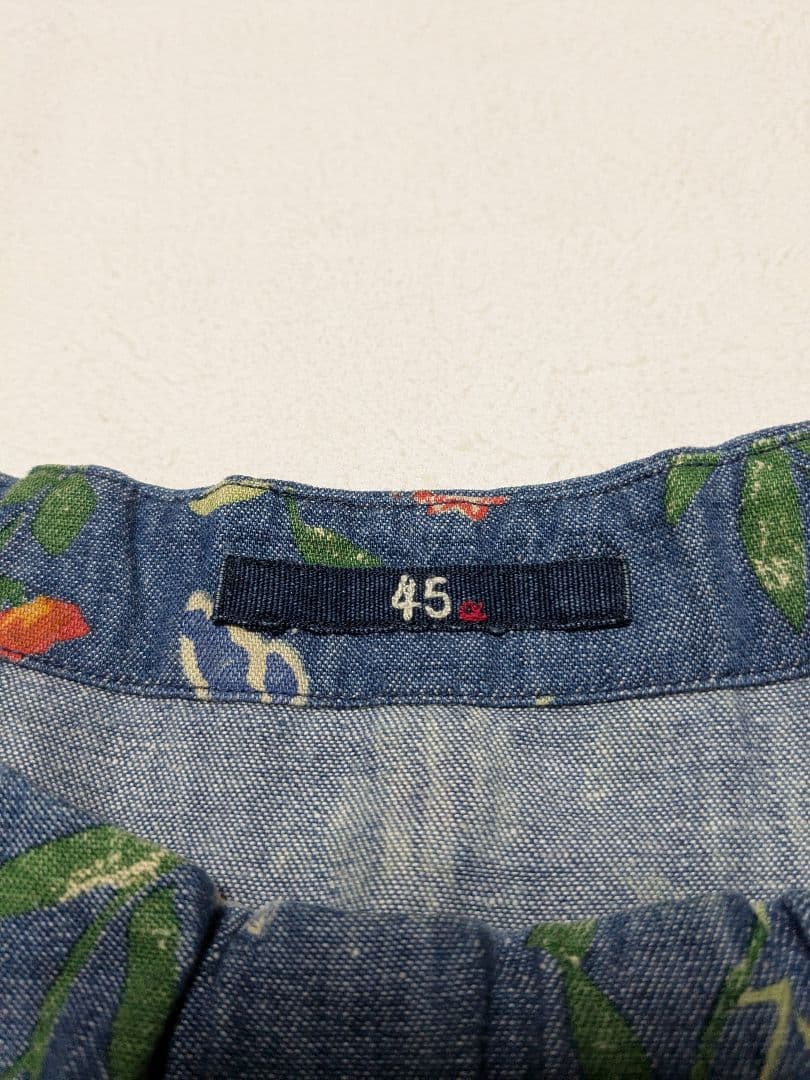 45R フォーティーファイブアール 花柄 デニムチュニック