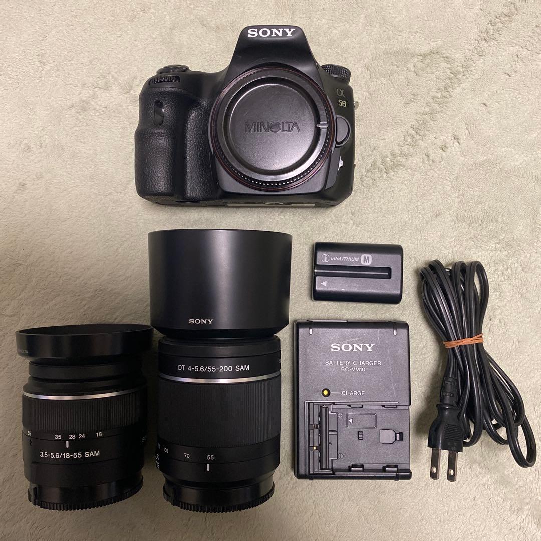 シャッター回数1197回 SONY α58 SLT-A58 Wズームセット