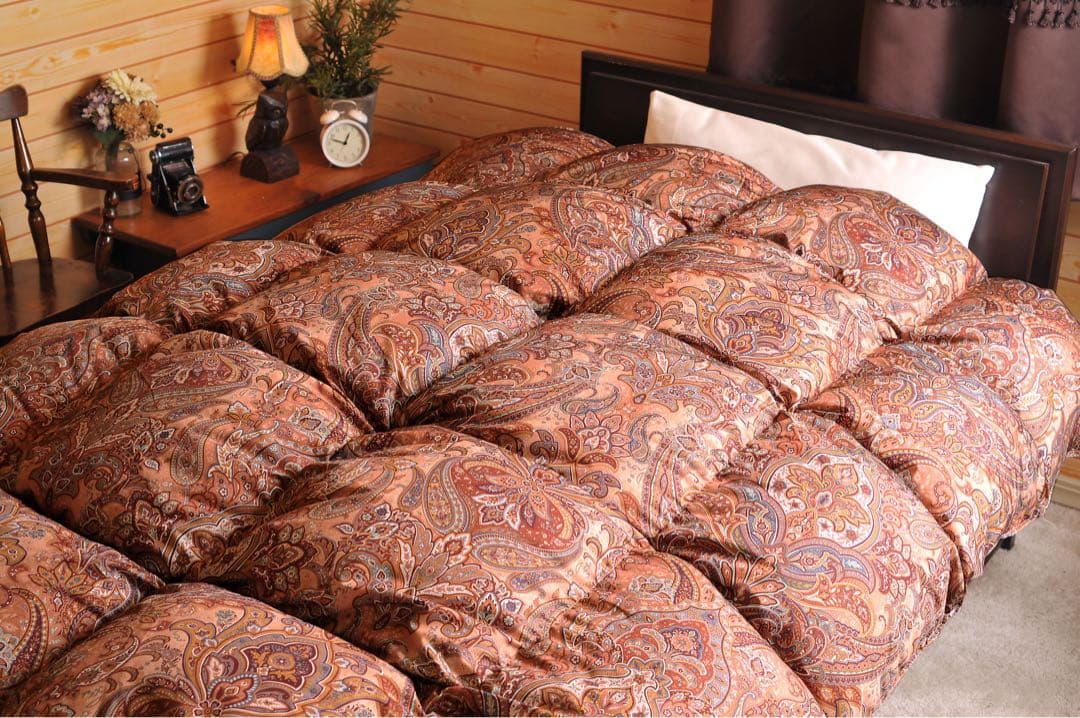 ラスト1枚 高級羽毛布団 ダブルサイズ ロイヤルゴールドラベル フィールサーモ